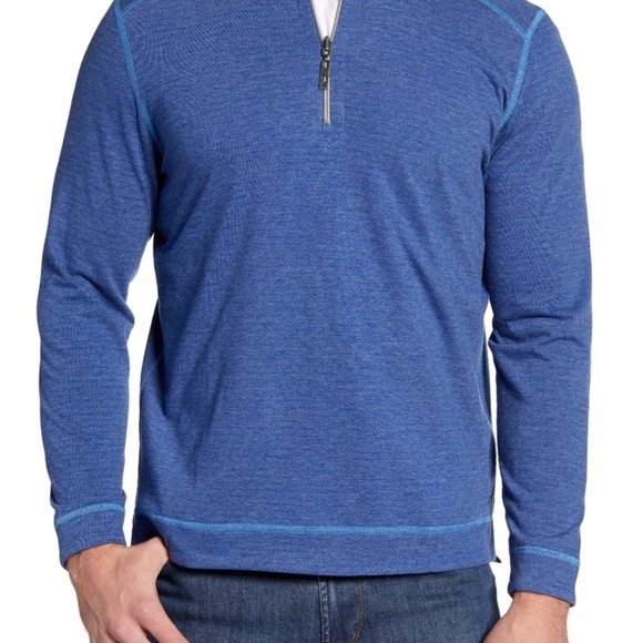 Tommy Bahama Other - Tommy Bahama Men's Ferrara Flip Half Zip Pullover Sweater Blue XXL TTG